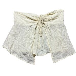 Y2K Ecote Off White Tie Front Crop Top Women’s M Fairy Grunge Romantic